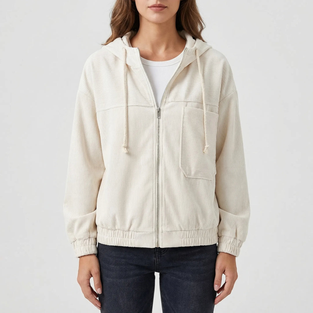 Zephyra - Relaxed Fit Hooded Zip Jacket