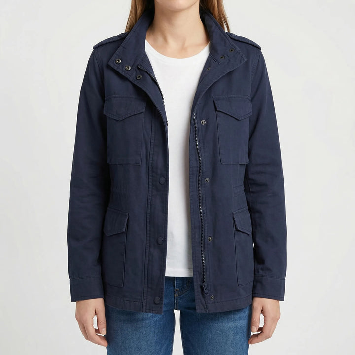 Zolvera - Hooded Zip-Up Utility Jacket