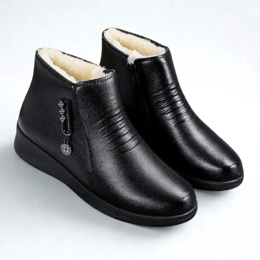 Aimee Women's Shearling-Lined Side Zip Ankle Boots