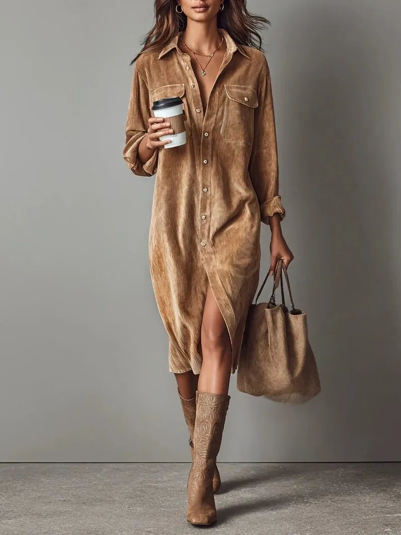 Albertine Women's Button-Down Midi Shirt Dress