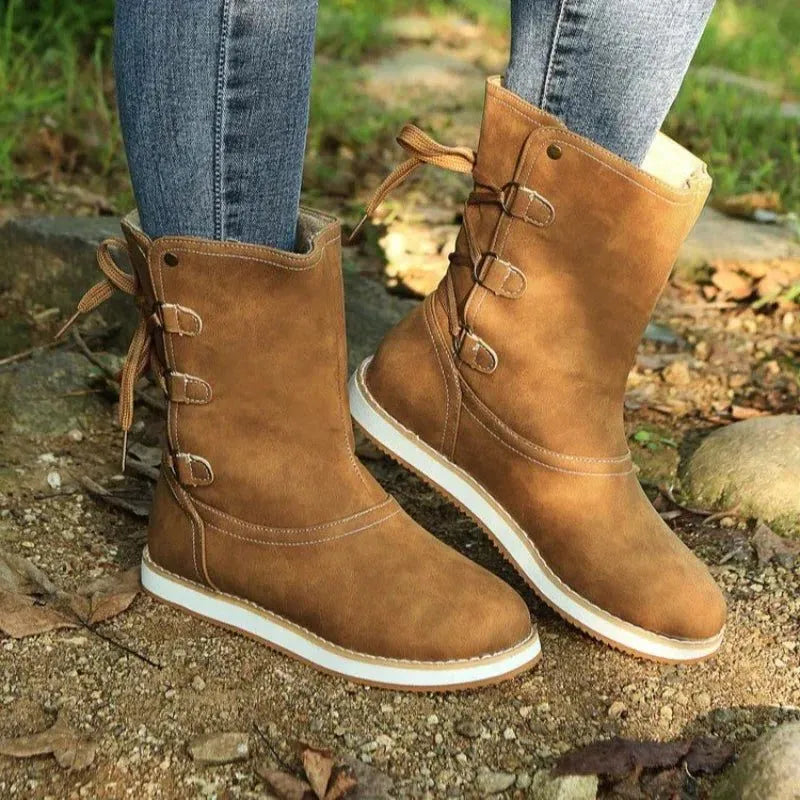 Amaira Women's Lace-Up Mid-Calf Winter Boots