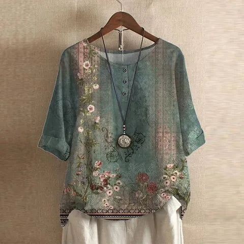 Anya Women's Floral Oversized Blouse