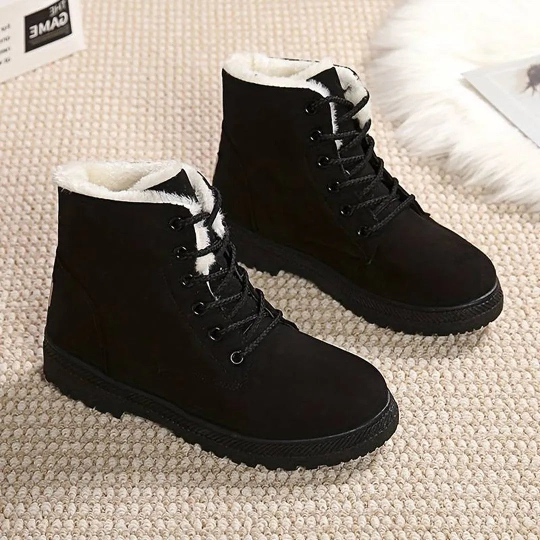 Birgitte Women's Lace-Up Fur-Lined Ankle Boots
