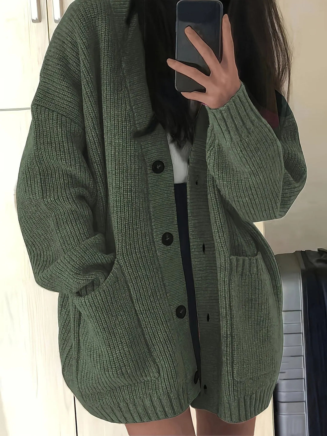 Carla Women's Chunky Knit Oversized Cardigan