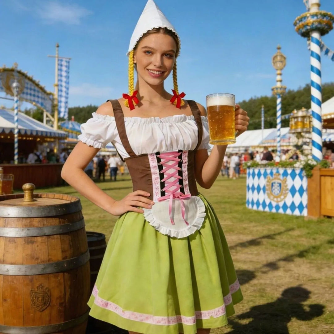Cassia Women's A-Line Oktoberfest Dirndl Dress