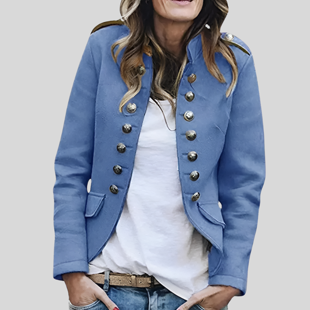Double Breasted Wool-like Jacket for Women