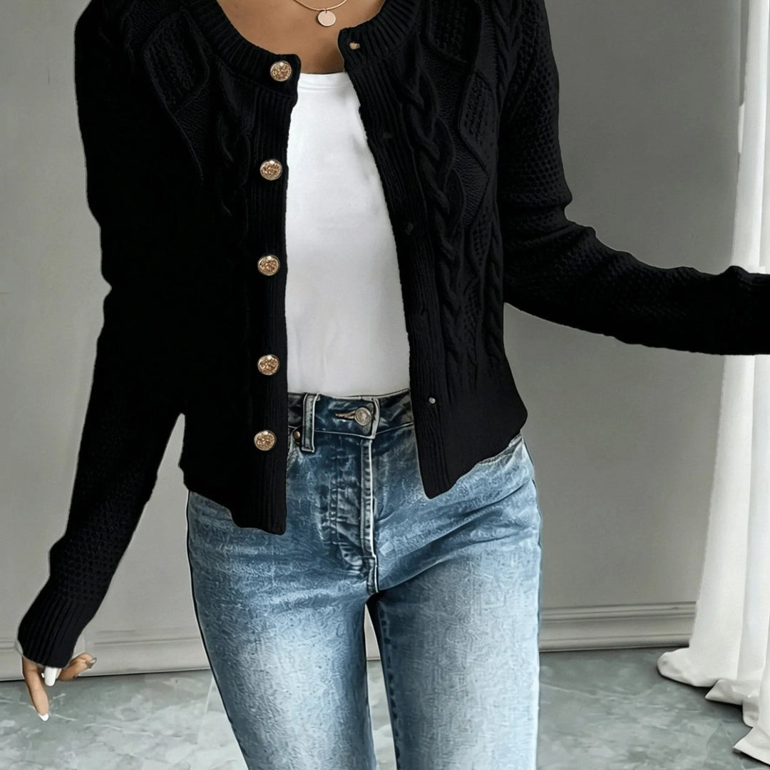 Damaris Women's Cable-Knit Button-Front Cardigan
