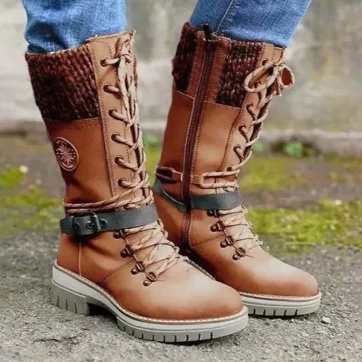 Dilan Women's Lace-Up Knee-High Winter Boots