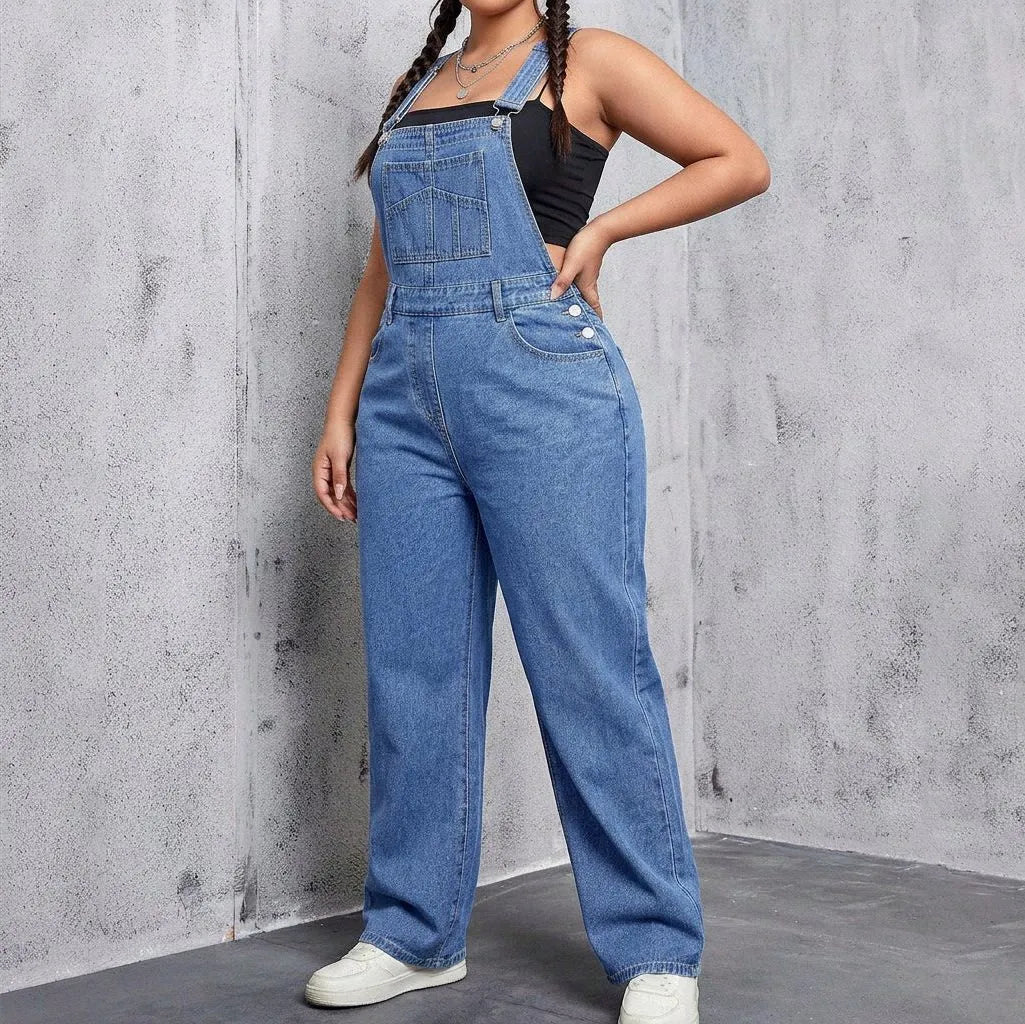 Fallon Women's Straight Leg Denim Overalls