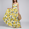 Women’s Strappy Lemon Print Dress
