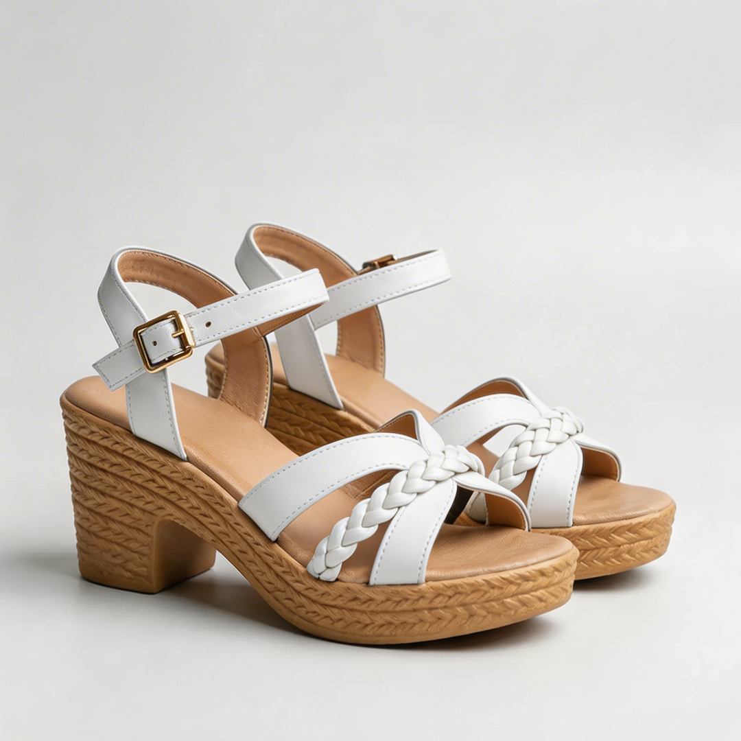 Woven Strap Platform Gladiator Sandal for Women