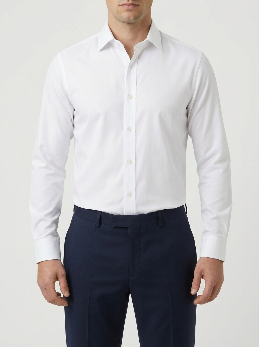 Slim Fit Long Sleeve Button-Down for Men