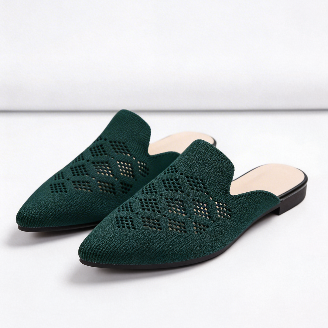 Pointed Toe Flat Slip-On Mule