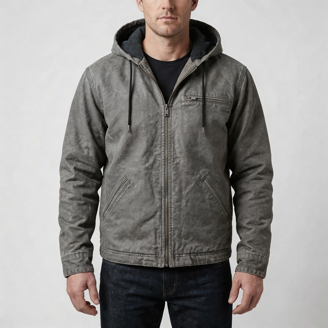 Hooded Full-Zip Outdoor Jacket for Men