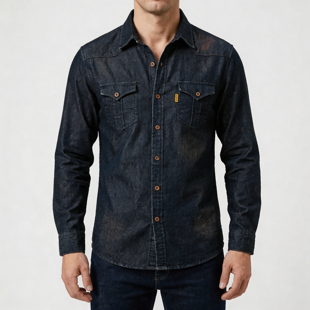 Classic Long Sleeve Denim Shirt