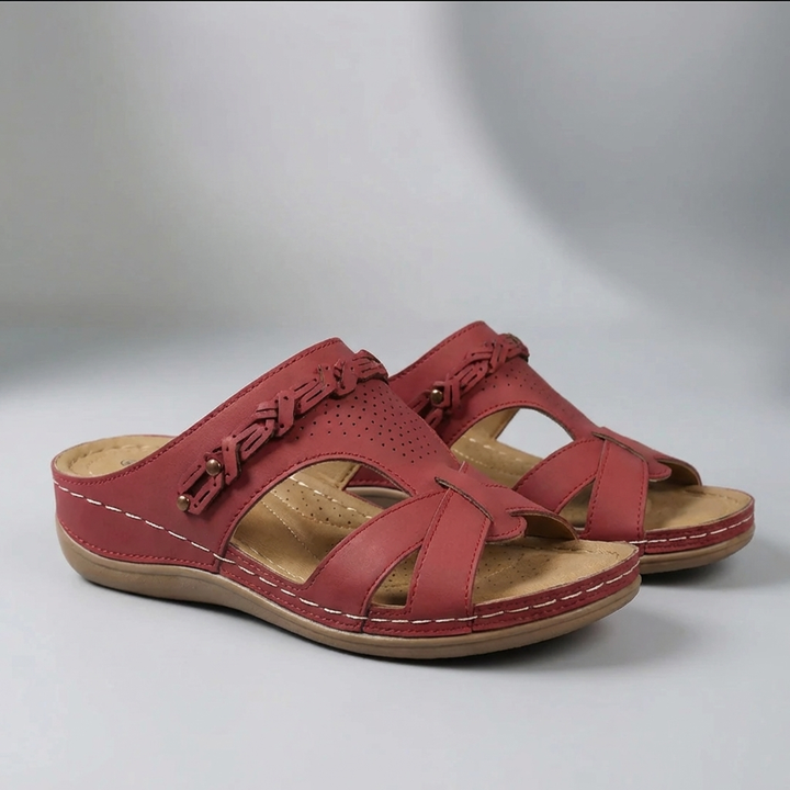 Bohemian Wedge Slip-On Sandals for Women