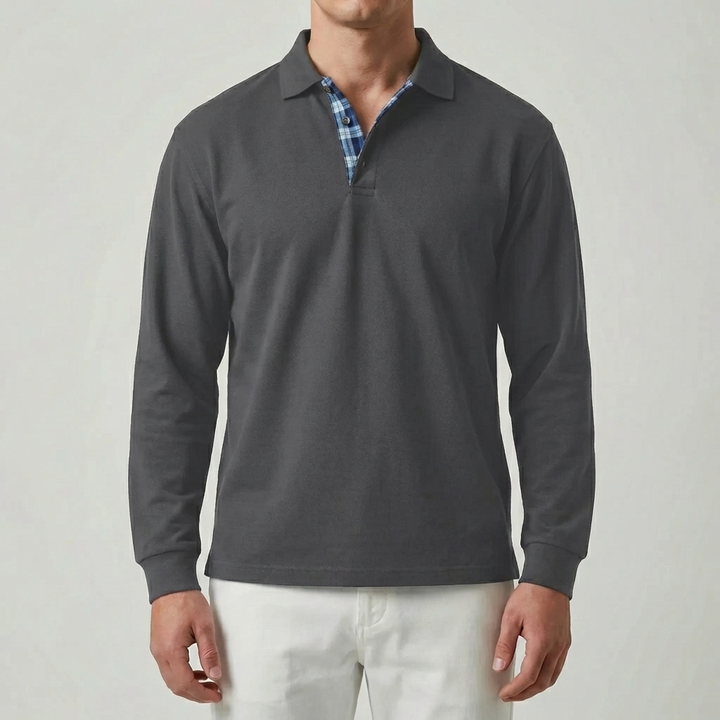 Long Sleeve Collar Sweater for Men