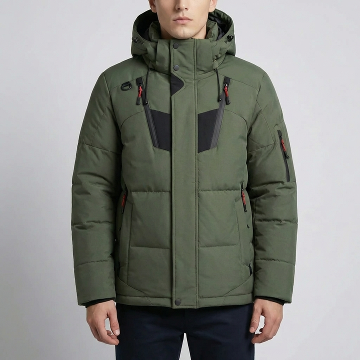 Insulated Hooded Winter Jacket for Men
