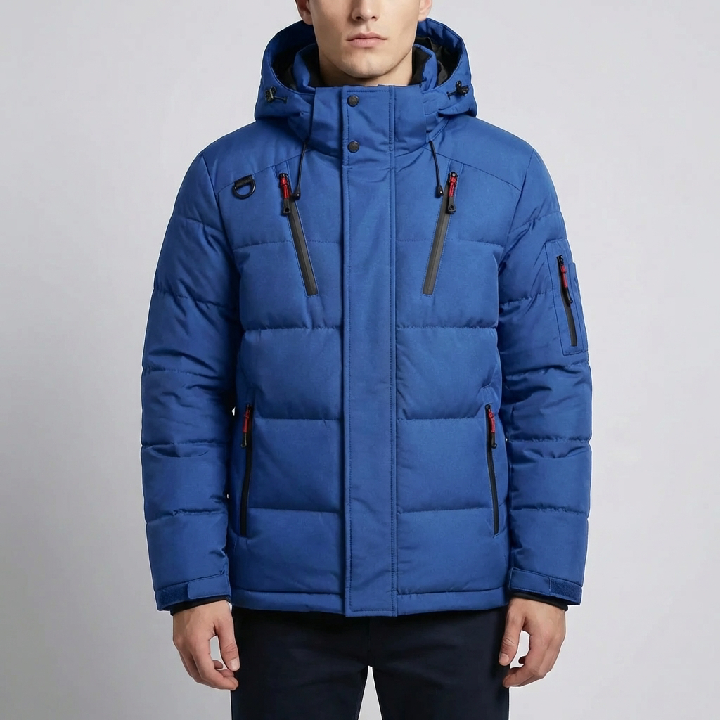 Insulated Hooded Winter Jacket for Men