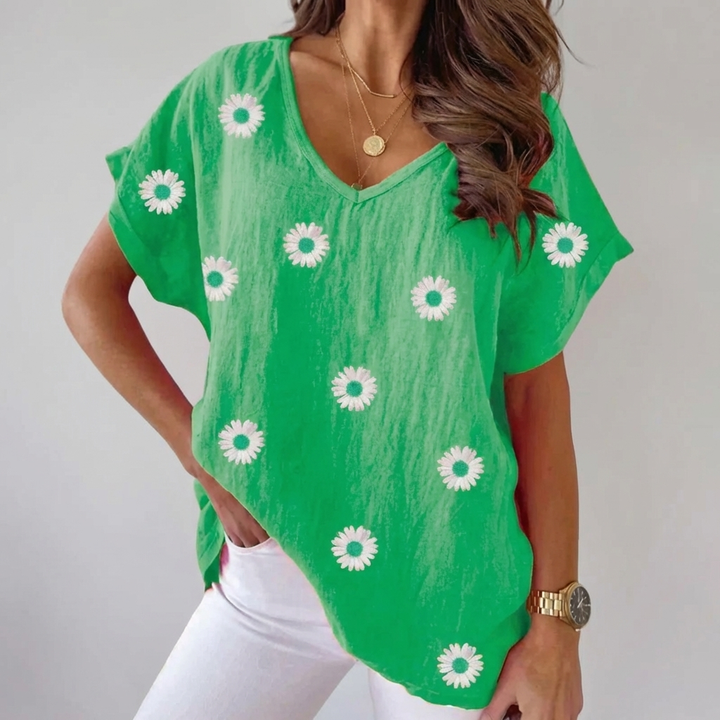 Casual V-Neck Blouse for Women