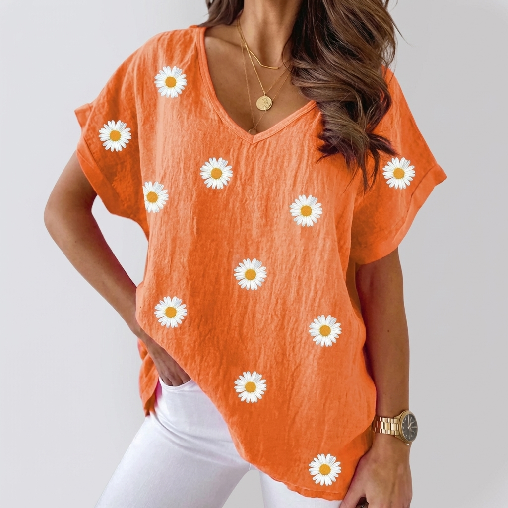 Casual V-Neck Blouse for Women