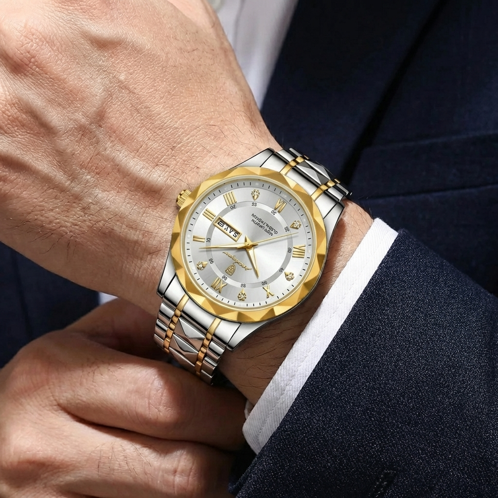 Quartz Watch With Date Display