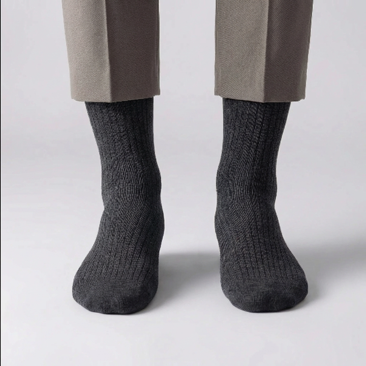 Classic Checked Pattern Crew Socks for Men