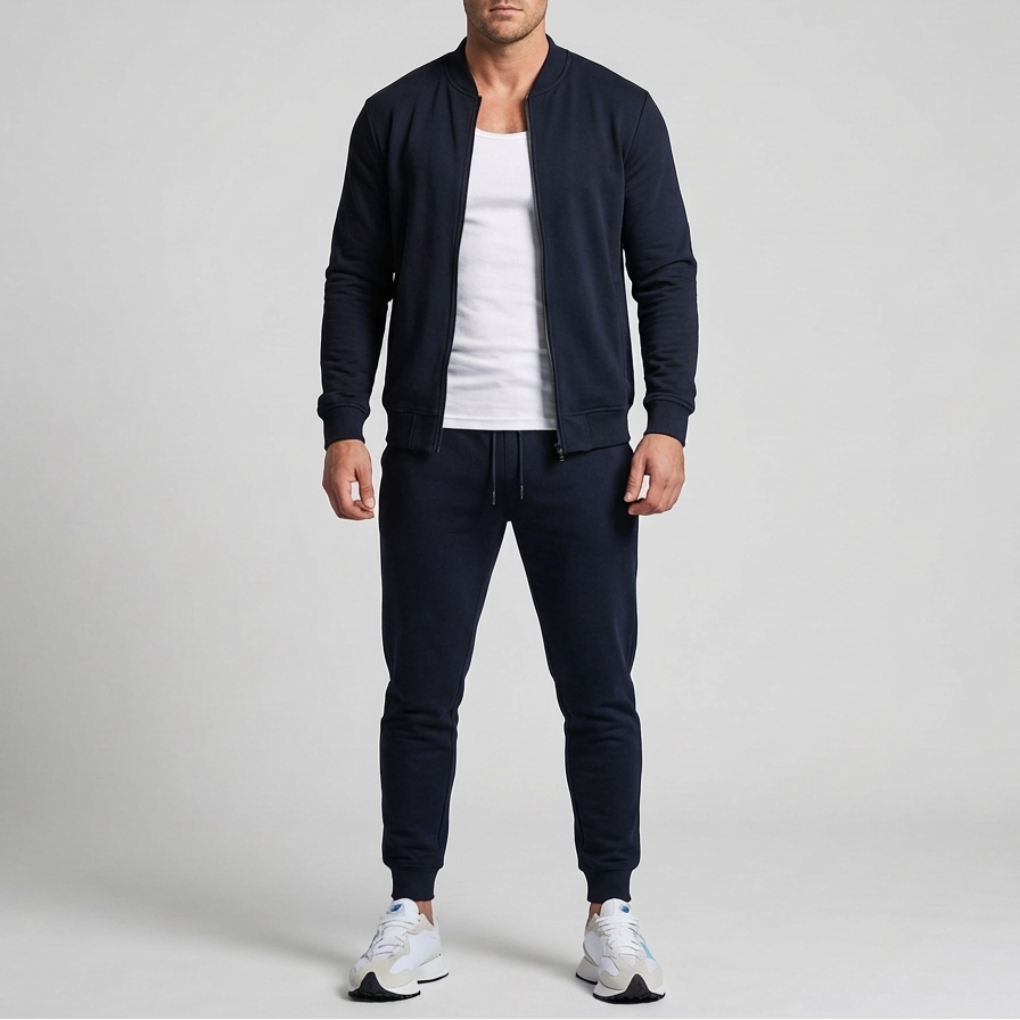 Men’s Zip-Up Jacket and Pants Set
