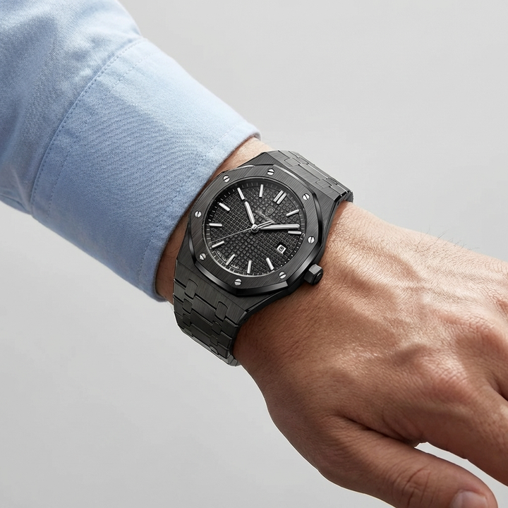 Octagonal Case Quartz Watch for Men