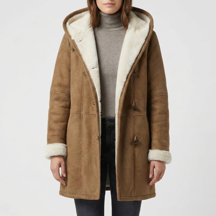 Hooded Toggle-Front Women's Coat