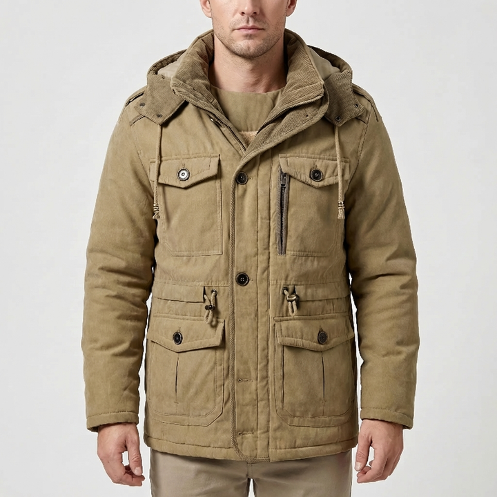 Norvik - Hooded Full-Zip Winter Jacket for Men