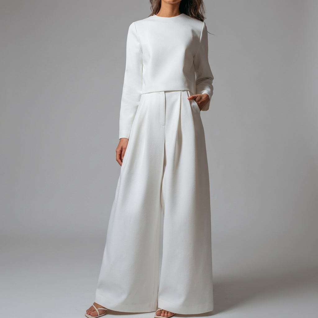 Elegant Two-Piece Palazzo Set for Women