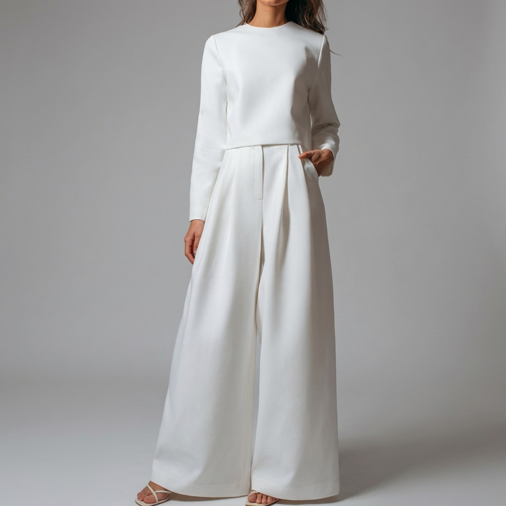 Elegant Two-Piece Palazzo Set for Women