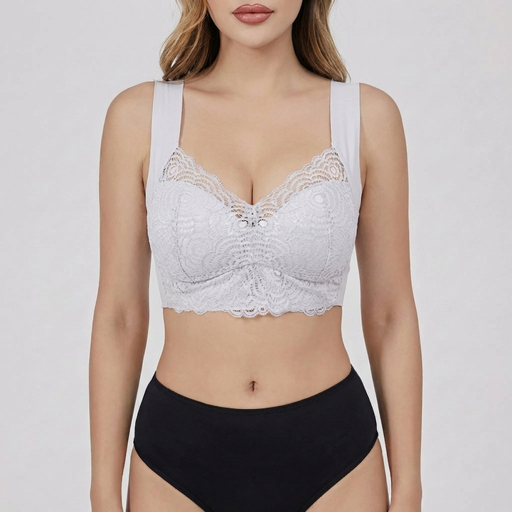 Wire-Free Push-Up Bra With Lace Detail