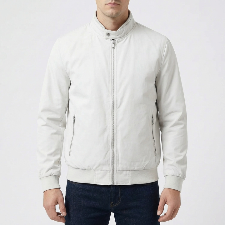 Sporty Bomber-Style Zip-Up Jacket for Men