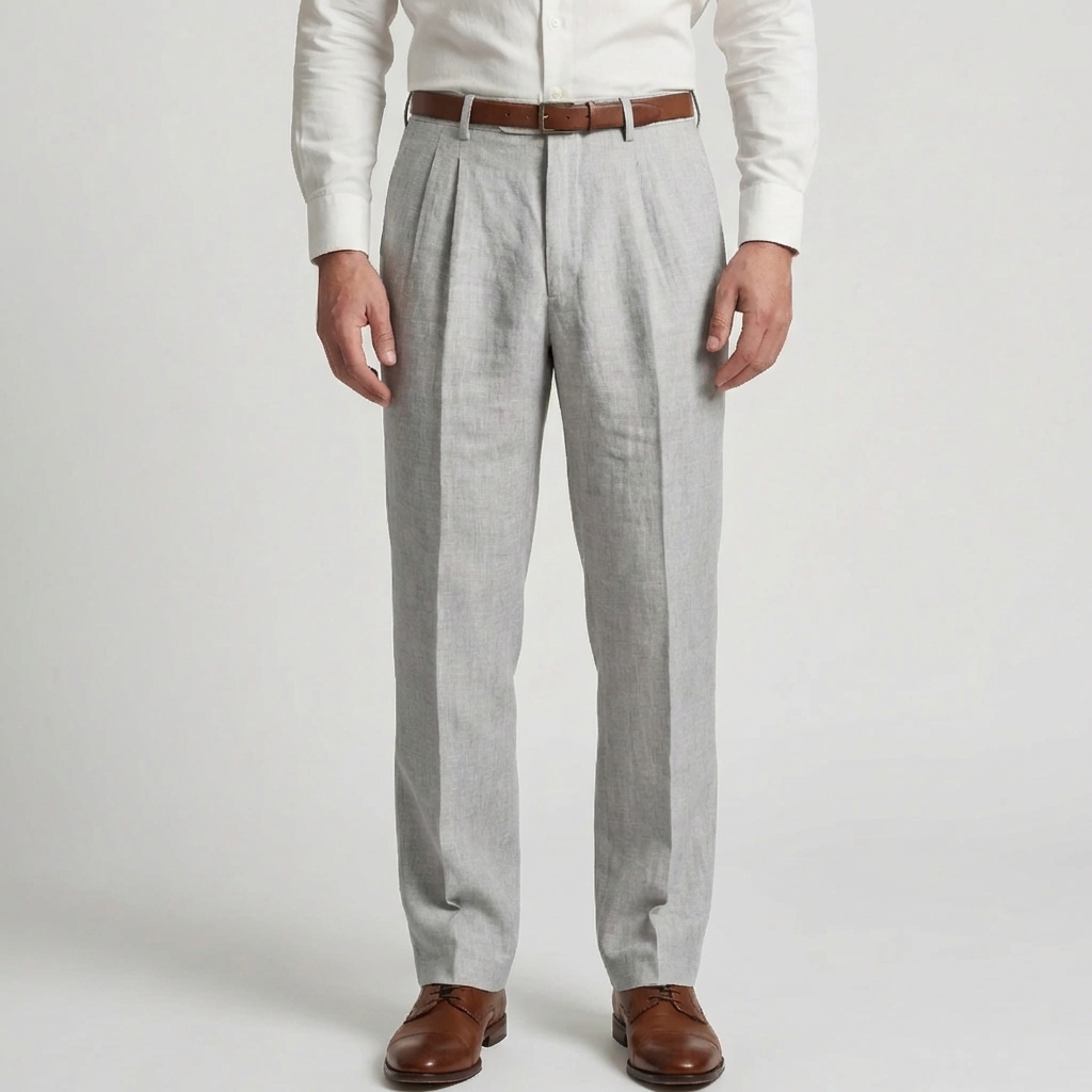 Straight-Leg Relaxed Casual Trousers