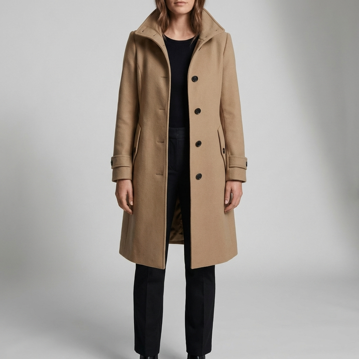 Clarisca - Semi-Fitted Mid-Thigh Trench Coat