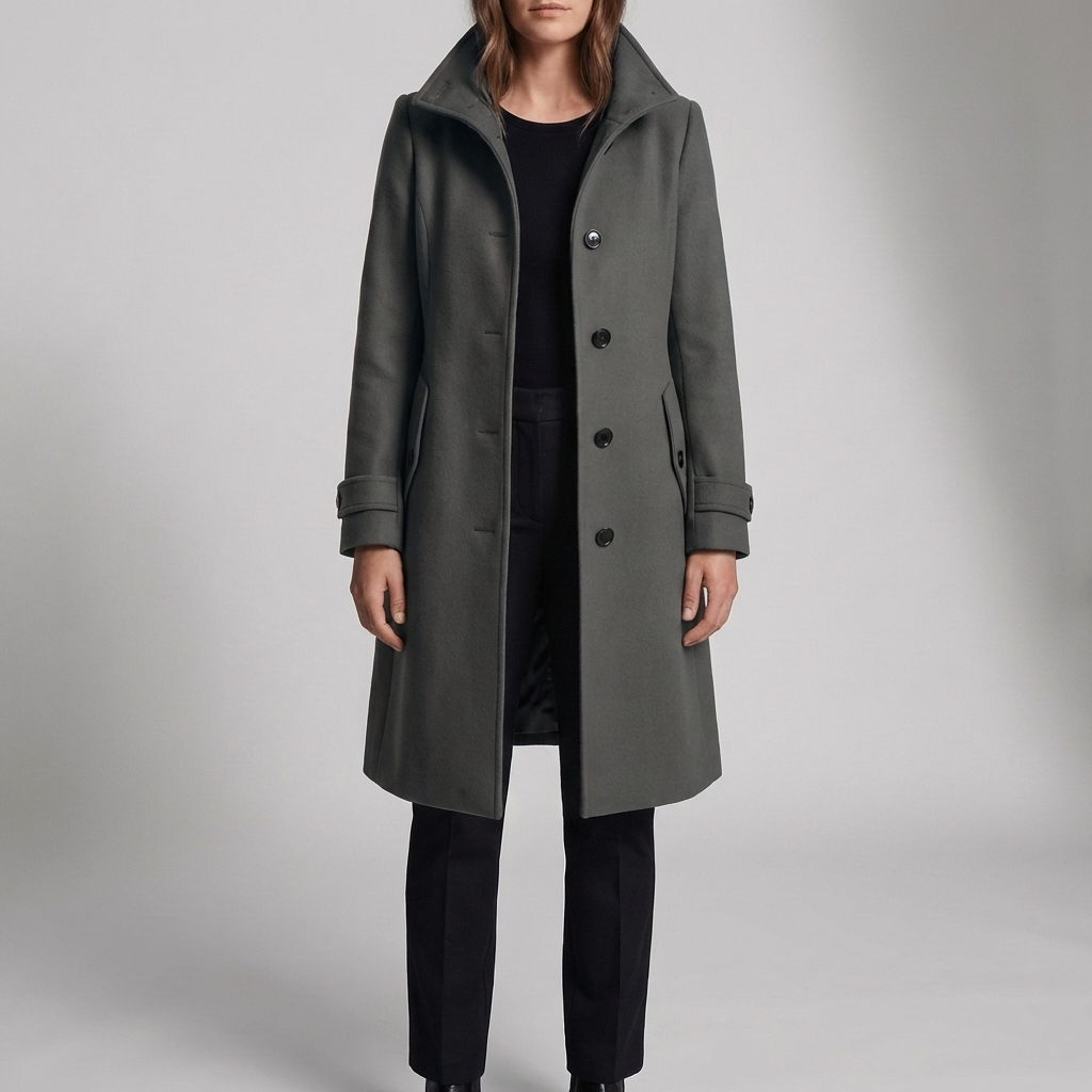 Clarisca - Semi-Fitted Mid-Thigh Trench Coat