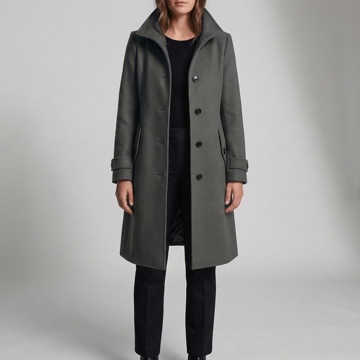 Clarisca - Semi-Fitted Mid-Thigh Trench Coat