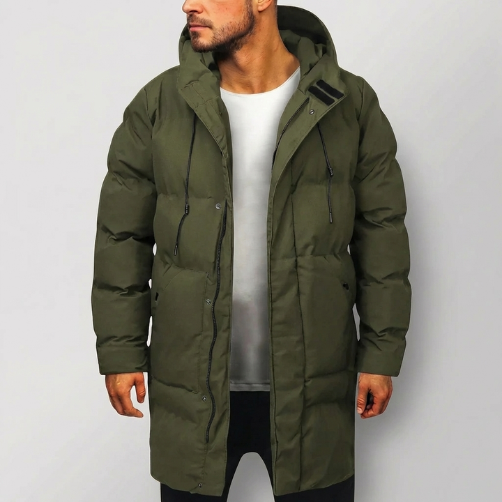 Extended Hip-Length Hooded Parka