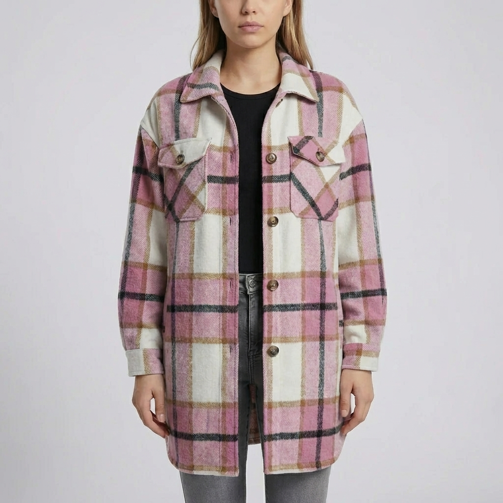Oversized Plaid Button-Down Shacket