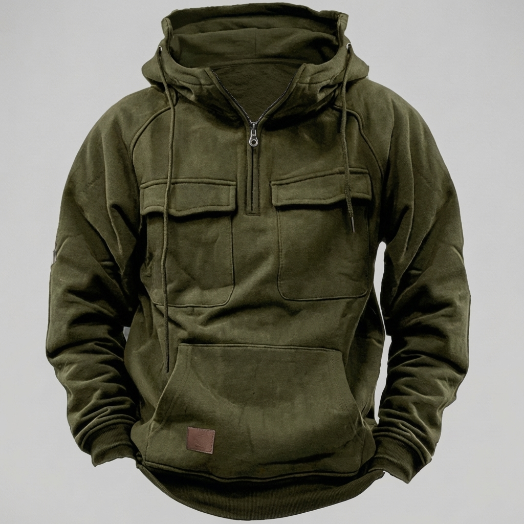 Retro Motorcycle Hoodie Jacket for Men