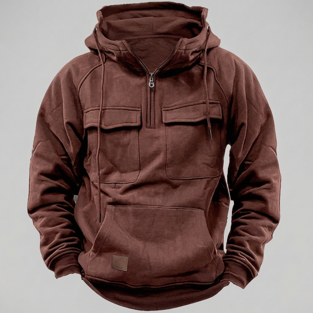 Retro Motorcycle Hoodie Jacket for Men