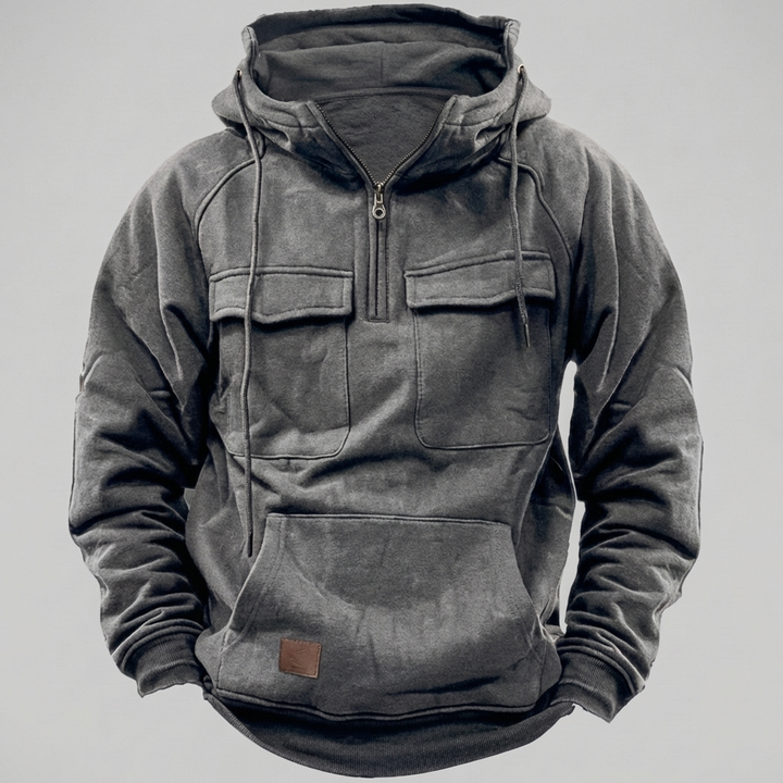 Retro Motorcycle Hoodie Jacket for Men