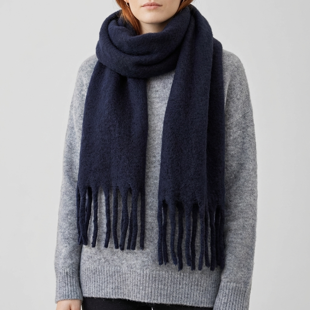 Long Tassel Fringe Wrap Scarf