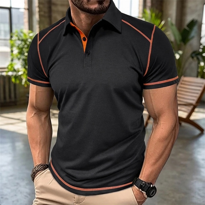 Linear Style Polo Shirt for Men