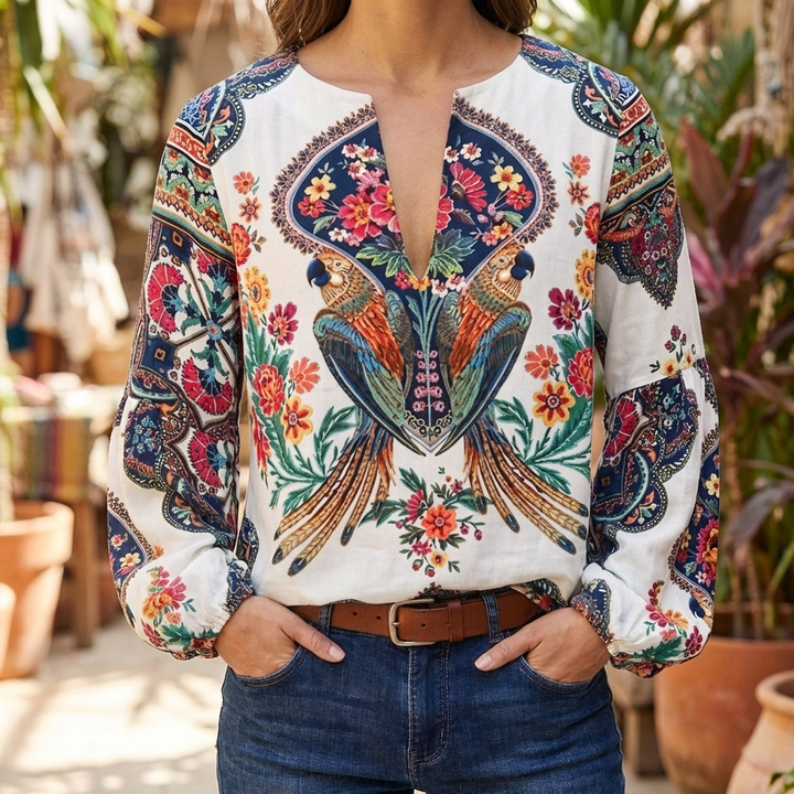 Women's Lightweight Floral Blouse