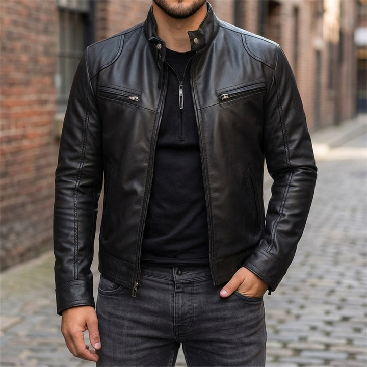 Stylish Retro Motorcycle Jacket for Men