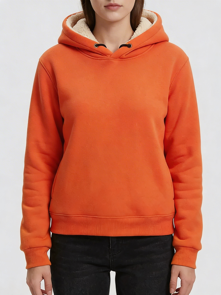 Fleece-Lined Pullover Hoodie For Women