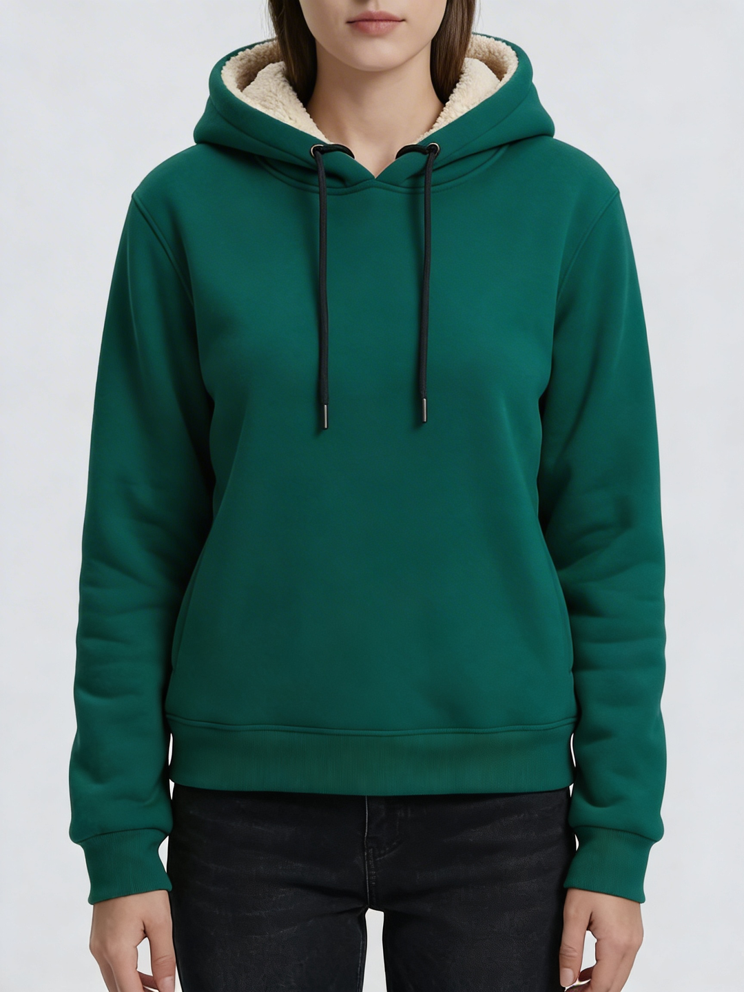 Fleece-Lined Pullover Hoodie For Women